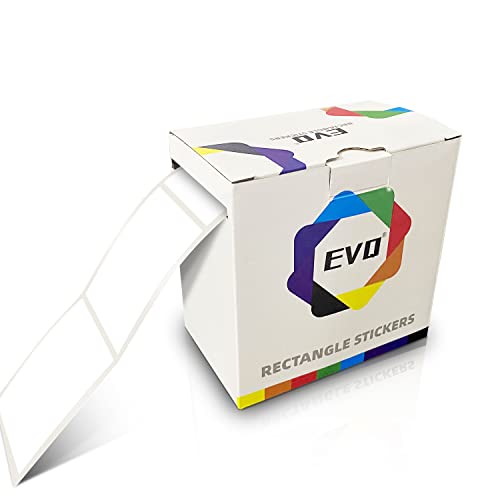 Stickers rectangle 2 x 3 cm blanc mat pour étiquetage