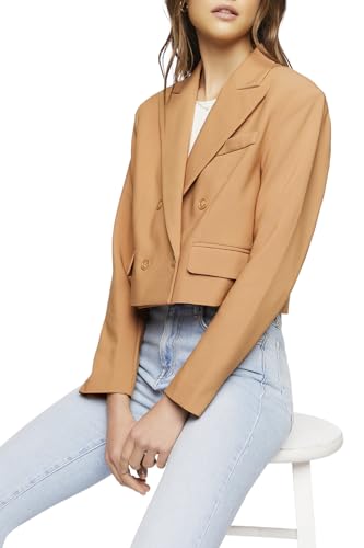 Forever 21 Women's Double-Breasted Cropped Blazer4