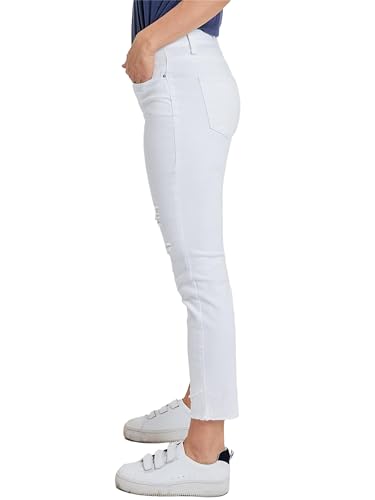 Royalty by YMI Royalty for Me Women's High Rise Skinny Ankle Jean with Double Frayed Hem Sustainable2