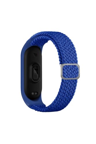 Xiaomi Mi Band 6 ile Uyumlu Kordon; Cırtcırtlı Kumaş, Ayarlanabilir Örgü Tasarım, Lacivert