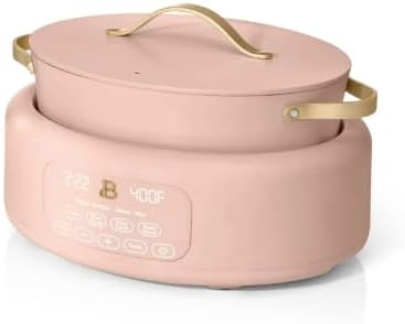 10-in-1 6Qt Electric Multi-Cooker– Slow Cooker, Rice Cooker, Steamer & More | Touch Control, Oven-Safe, Dishwasher-Safe | Rose Pink