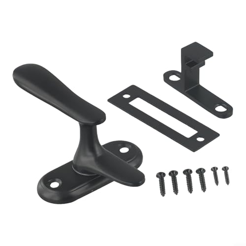 Solaughguy Chiavistello per porta in acciaio inossidabile per porte in legno, resistente meccanismo di blocco antifurto con finitura, per una facile installazione, maniglia ovale per casa, ufficio