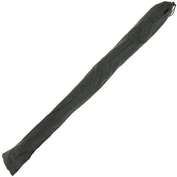 Keschernetz 42" schwarz gummierter Angelkescher Kescher mit Metal V-Block und Aufbewahrungstasche Karpfenkescher Hechtangeln