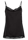 Seidige Haptik HALLHUBER Camisole aus Satin gerade geschnitten schwarz, 42
