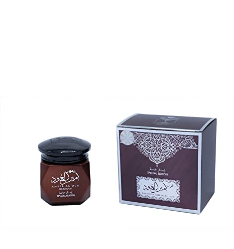 Almas Perfumes Bakhoor Ameer Al Oud Special – Premium Oud Incense for Home, & Office | Long-Lasting Arabic Fragrance – 40g
