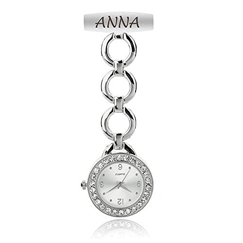 Personalised Engraved Nurse Watch Diamante Fob Carer Gifts of Graduation Christmas Mothers Day Custom Name Gift for Her Hand Finished in UK