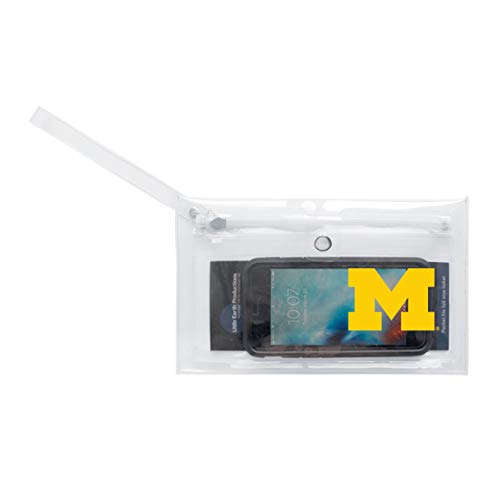 Image of Littlearth - LIWXY NCAA Michigan Wolverines Unisex Ncaancaa Ticket Wristlet, Clear, 9 inch by 5.25 inch
