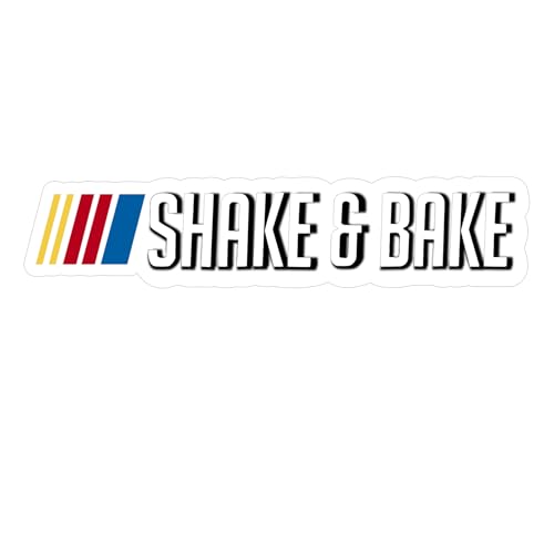 Image of Shake and Bake Sticker, Racing Stickers, 5 inch Waterproof Vinyl Funny Sticker, Universal Decorative Car Accessories Funny Bumper Decals Compatible with Car Laptop Wall Window