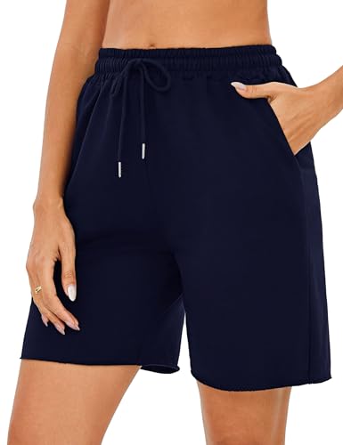 Marvmys Women's Running Shorts Casual Lounge Bottoms High Waist Summer Athletic Sweat Jogging Sport Workout Ladies Soft Cycling Short with Pockets