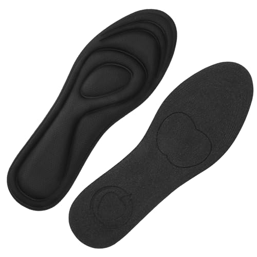 WLLHYF Memory Foam-Einlegesohlen, Schuheinlagen, Ersatz-Schuheinlagen Gepolsterte Innensohlen die Hervorragende Stoßdämpfung und Dämpfung bei Fußschmerzen Bieten (Schwarz 25CM)