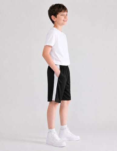 Image of Liberty Imports 5 Pack Big Boys Youth Athletic Mesh Basketball Shorts with Pockets Quick Dry Activewear