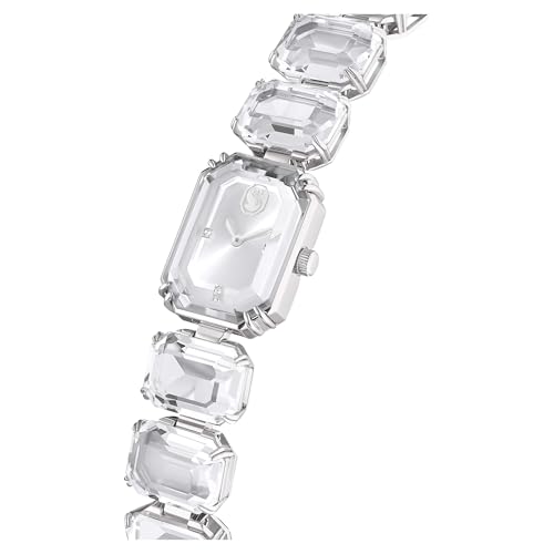 Swarovski Millenia Orologio, Con Cristalliswarovski A Taglio Ottagonale, Struttura In Acciaio Inossidabile, Bianco - 4