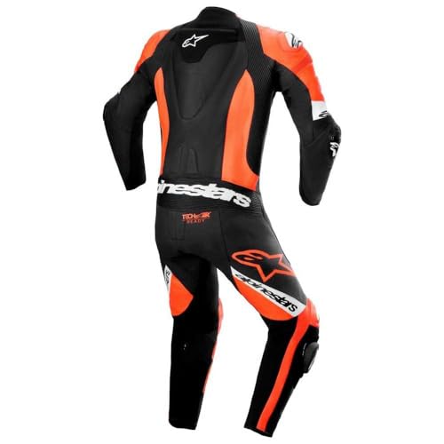 Alpinestars Missile V2 Ward 1-Piece Leather Suit (Black/Red Fluo/White, 54)