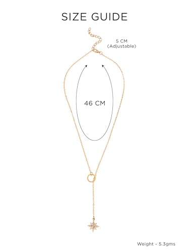 Image of Yellow Chimes Chain Necklace | Fashion Gold Plated Chain | Star Shaped Chain for Women | Glam Chains | Western Necklace for Girls Birthday