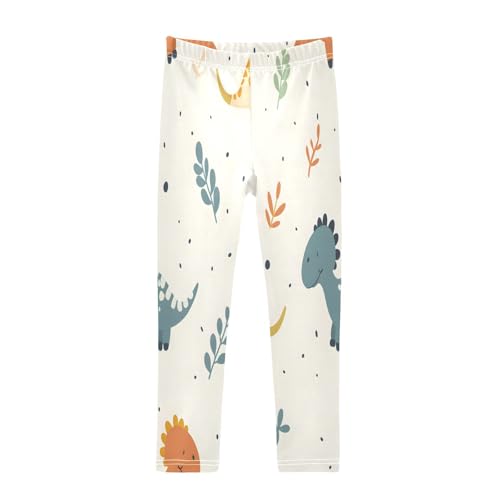 Bolaz Toddler Girls Leggings Printed Yoga Pants Leggings Cute Green Dinosaurs for Kids