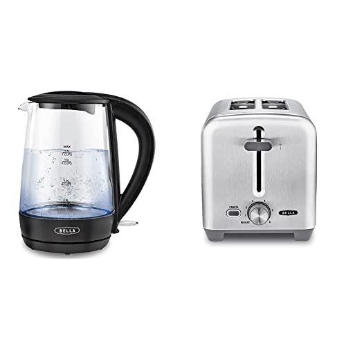 BELLA Tetera Eléctrica 1.7L y Tostadora 2 Rebanadas