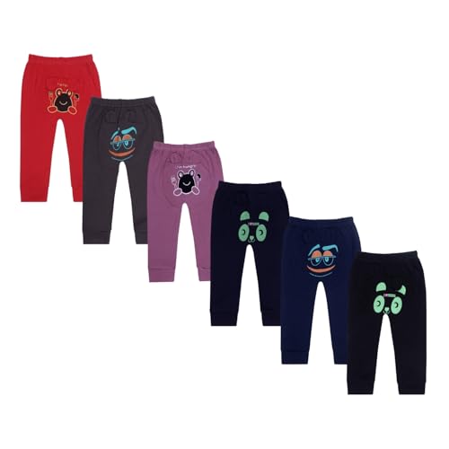 Image of superminis Unisex Baby Cotton Pyjama Set| Elegent Mix Color Printed Bottom Wear for Toddler (Pack of 5)