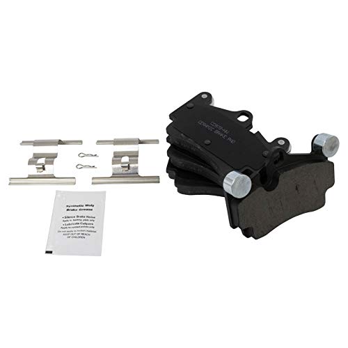 Image of TRQ Rear Brake Pad and Rotor Set Ceramic | For 2007-2015 Audi Q7 2003-2010 Porsche Cayenne 2004-2010 Volkswagen Touareg