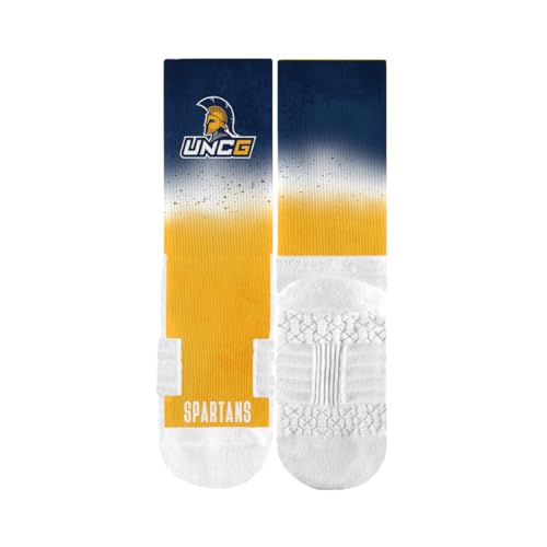 Strideline UNC Greensboro UNCG NCAA Licensed Crew Socks - Dip Dye (M-L)