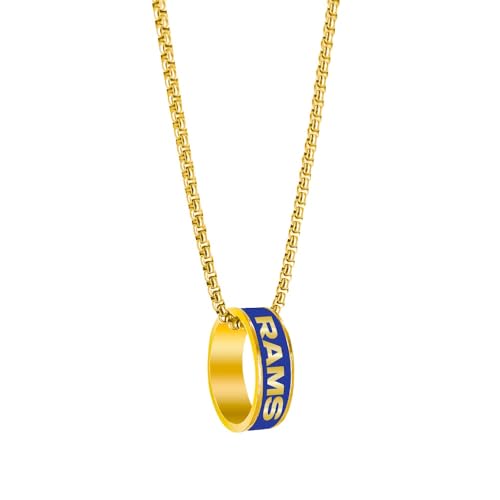 aminco NFL Los Angeles Rams Fashion Ring Pendant Necklace