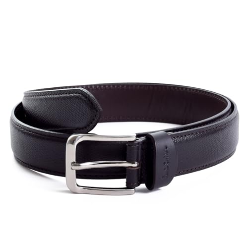 [ポールスミス] メンズ ベルト ソリッドグレイン レザーベルト シンプル 250706 CM ショップバッグ付 (ダークブラウン, M) [並行輸入品]