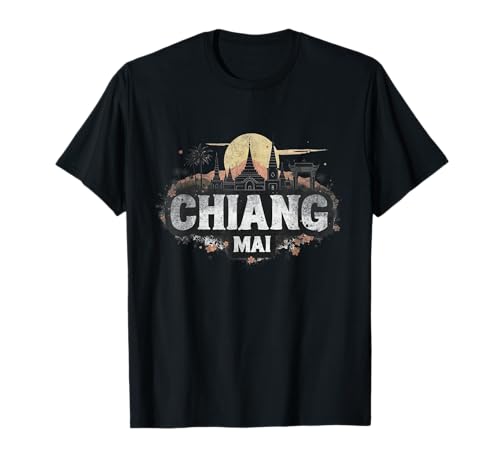 Retro Chiang Mai Landscape Vintage Souvenir T-Shirt