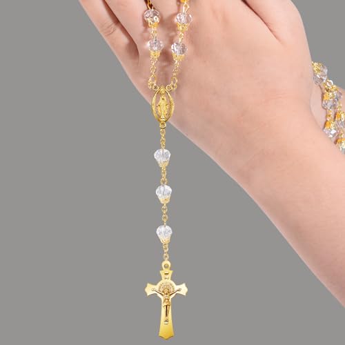 10Pcs Metal Saint Benedict Medals Cross Charm Rosary Center INRI Crucifix Pendant Beads DIY Catholic Jewelry Gifts Necklace Keychain for Men Women3