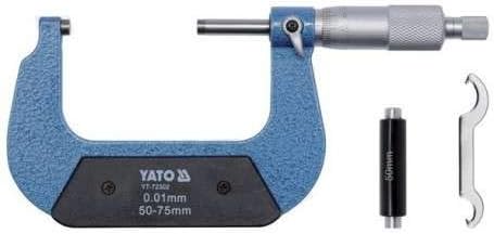 Yato DIY Tools Mechanical Micrometer 50-75mm in Plastic Case YT-72302