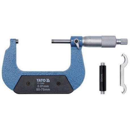 Yato DIY Tools Mechanical Micrometer 50-75mm in Plastic Case YT-72302