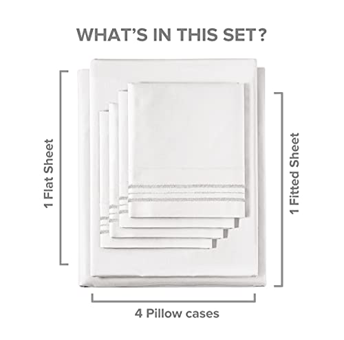 Extra Deep Pocket Sheets - 6 Piece Sheet Set - King Size Sheets Deep Pocket - Extra Deep Bed Sheets - Deep King Fitted Sheet Set - Super And Ultra Deep Sheets - For Deep Pockets Mattress - Fits Easily #TOP6