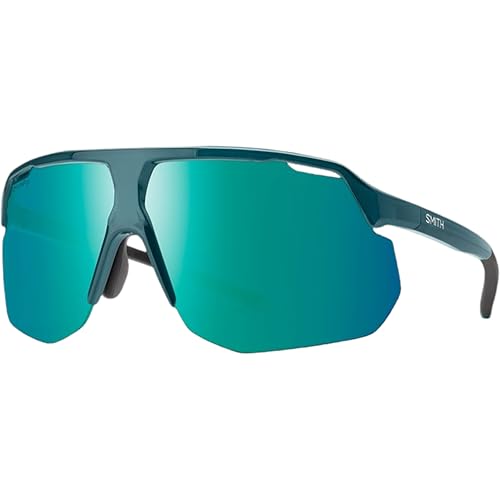 Lunettes de soleil Smith Motive QM4 monture bleue enveloppante 130mm