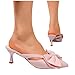 Pink Fashion High Heels for Women Pointed Toe Bow Design Ideal for Spring Wear and Elegant Events