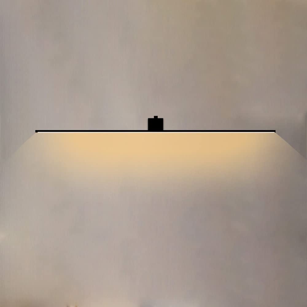 LED Wandbild Wandleuchte Bildbeleuchtung modern Schwarz Wandlampe Innen Lange Schlafzimmer Nachttischlampe Aluminium 4000K Spiegelleuchte Wandbeleuchtung Spiegel Make Up Licht (150CM,Schwarz)