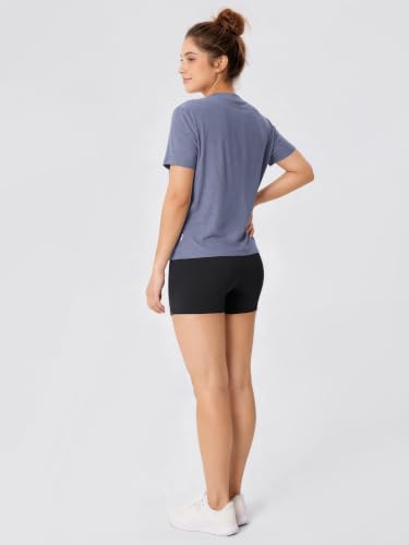 Image of ODODOS Women's Performance Cropped Tee Ultra Soft odSTRATUM Tech Short Sleeve Relaxed Top Crew Neck T-Shirts