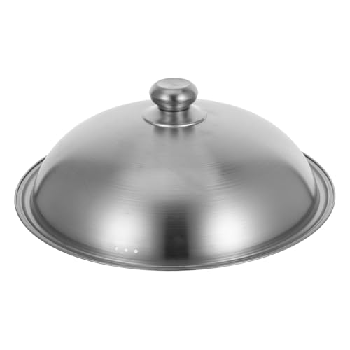 PartyKindom Olla Redonda Inoxidable Sartenes y Cazuelas Cubierta Práctica y Lavable Cocina Accesorio