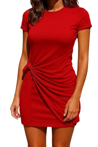 Robe Conny rouge en taille 44 idéale pour rayonner lors de vos soirées d'été et cocktails
