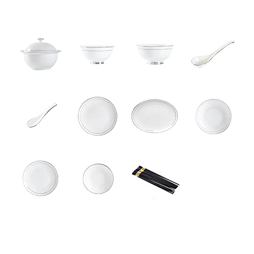 食器セット/家庭用軽量高級北欧ミニマリストセラミックボウルとプレートの組み合わせ新中国ボーンチャイナ食器