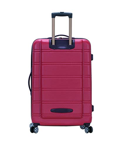 Rockland Melbourne Hardside Expandable Spinner Wheel Luggage, Magenta, 2-Piece Set (20/28) #TOP2