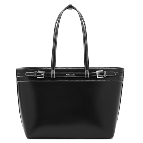 Image of Miraggio Seoul Tote Bag For Women Office Use | Tote Bags For Women Stylish Main Compartment Can Fits Upto 15 Inches Laptop | Structured Shoulder Tote Bag