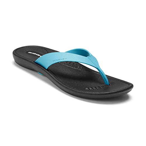 Image of OKABASHI Women's Breeze Flip Flop | Contoured Footbed w /Arch Support for All-Day Comfort | Slip-Resistant & Waterproof | Sustainably Made in The USA