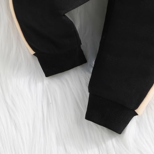 Boy's Fleece Sweatshirts Toddler Infant Baby Boy Clothes Long Sleeve Letter Printed Hoodie for (Blue, 18-24 Months)2