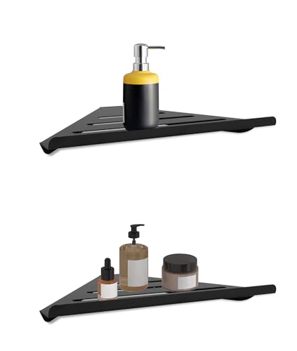 Gugxiom - Estantería de ducha esquinera, 2 estantes de esquina de acero inoxidable 304, estante de baño para ducha y almacenamiento de cocina, 190 x 190 x 300 mm