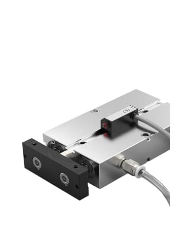 Vérin pneumatique double tige TN20 course 10mm en alliage d'aluminium