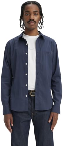 Levi's Long-Sleeve Battery Housemark Slim Camisa, Naval Academy, M Hombre
