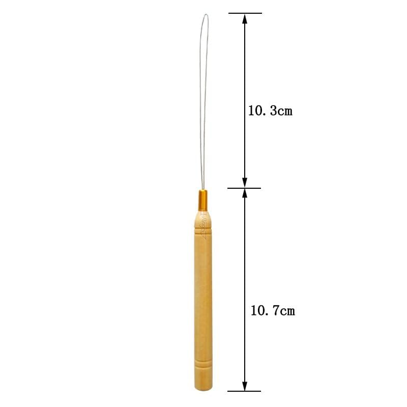 Miniatura 2 de Micro anillo de extensión de cabello, enhebrador de agujas, gancho de plumas, gancho de tracción de alambre, herramientas para microlink nano perlas