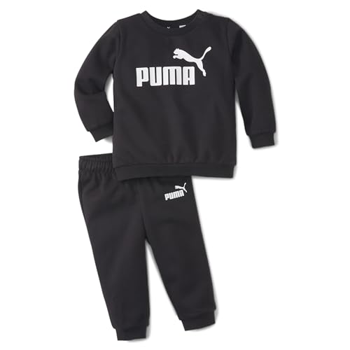 PUMA Minicats ESS Crew Jogger FL, Cotton Black, 104