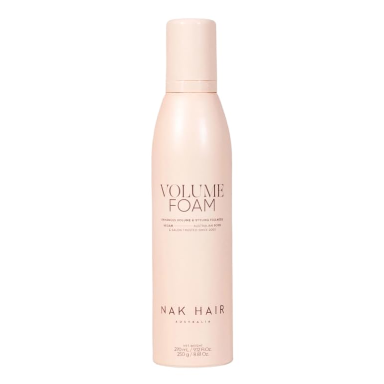NAK Signature Volume Foam 250g - Professional Volumizing, Root Lifting & Body Building Hair Mousse for Fine Hair with Thickening Polymers
