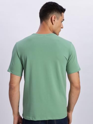 Image of ADRO Men's Cotton Solid Regular Fit T-Shirt