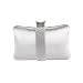 Borsa da pranzo con borchie diamantate Pochette da banchetto fatta a mano con strass Borsa da pranzo classica a forma di cuscino Argento
