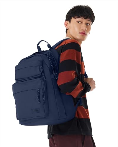 Image of EASTPAK Double Pro - 32L Performance Backpack with 16 inch Laptop Sleeve, Dual Compartments, Security Pocket, Bottle Holder & Organizer, Nighttime Navy